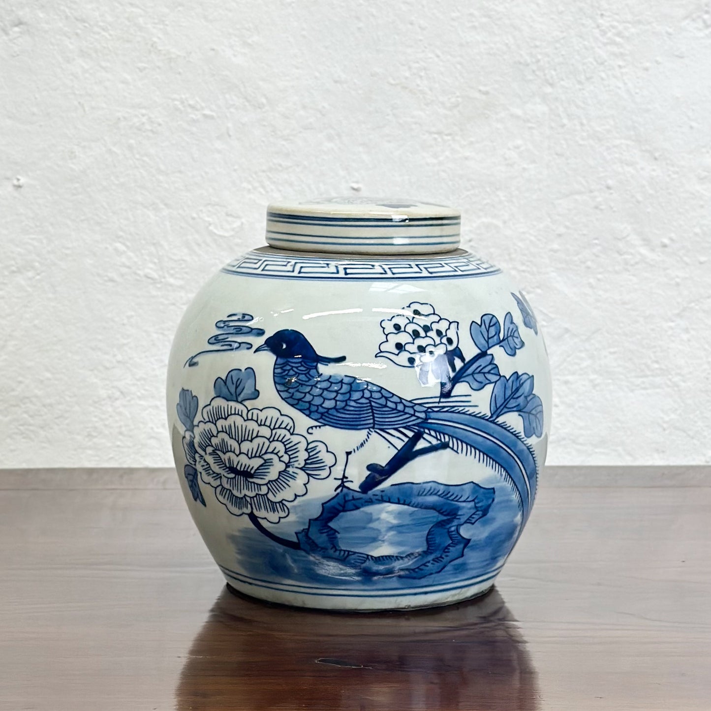 Phoenix & Peony Porcelain Ginger Jar