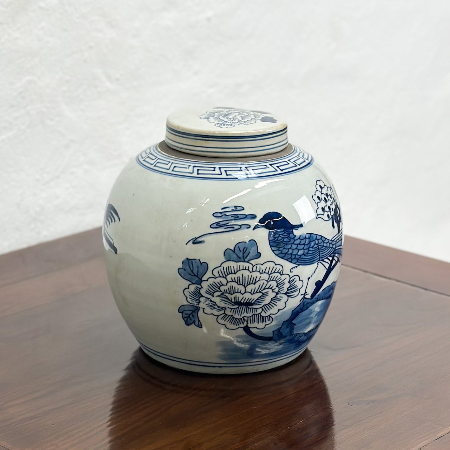 Phoenix & Peony Porcelain Ginger Jar