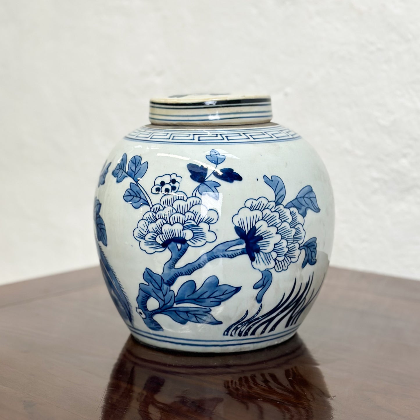 Phoenix & Peony Porcelain Ginger Jar