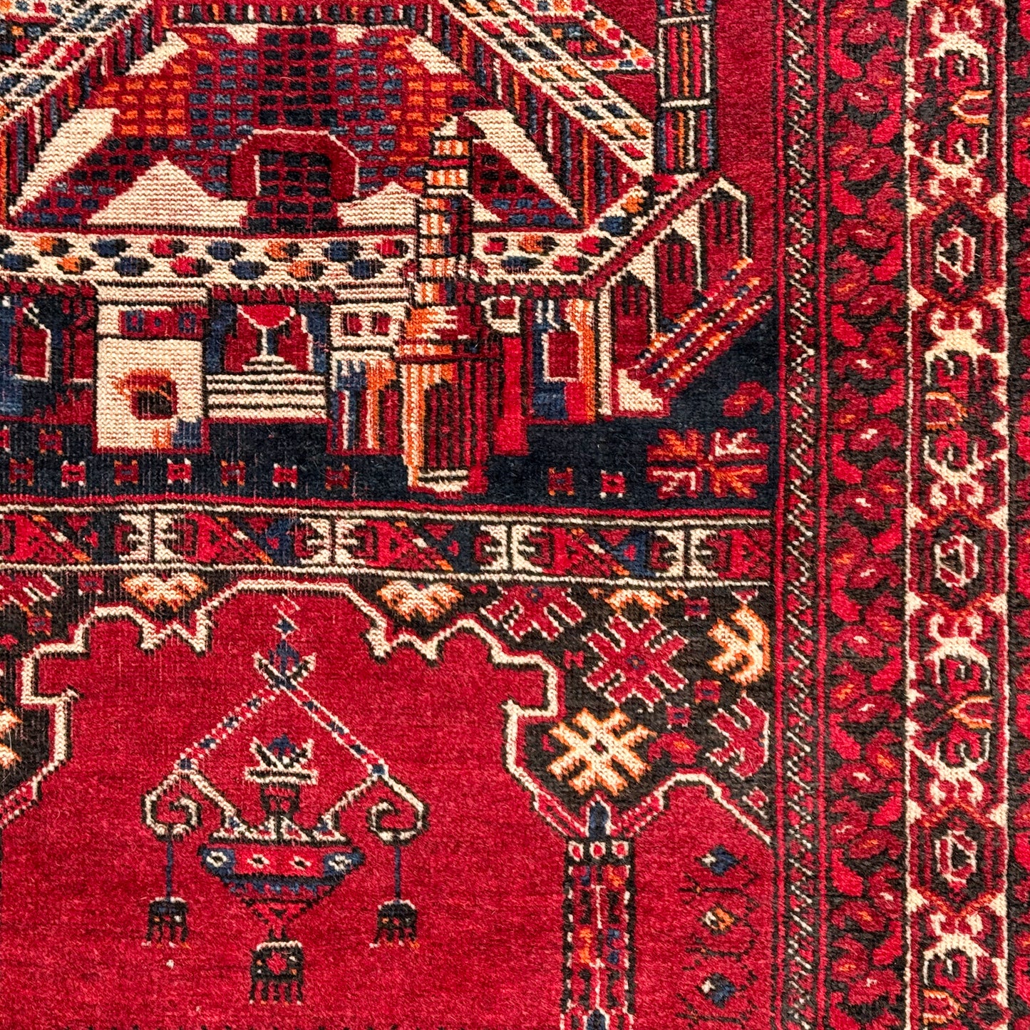 Ersari Vintage Persian Handwoven Rug